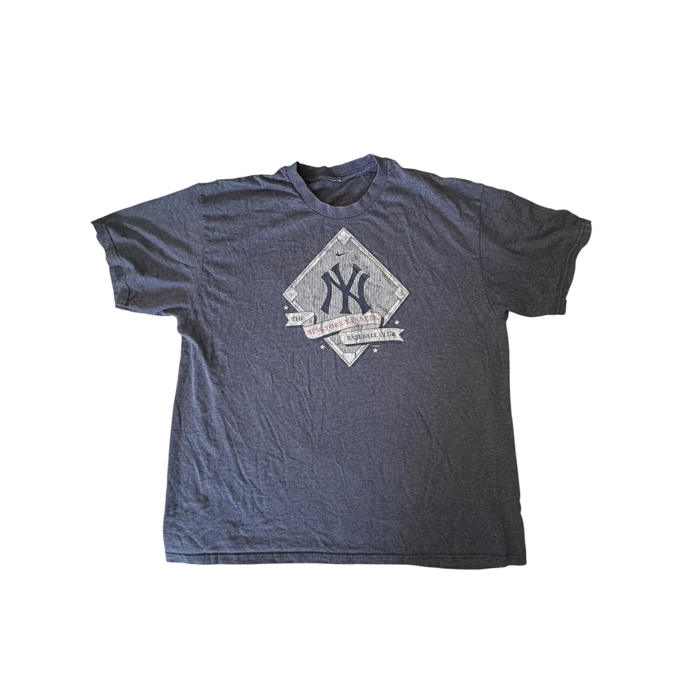 Vintage Nike New York Yankees Baseball Club T-Shirt Mens Large Grey MLB Graphic